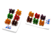 Assorted butterfly hair claw clips on a display card