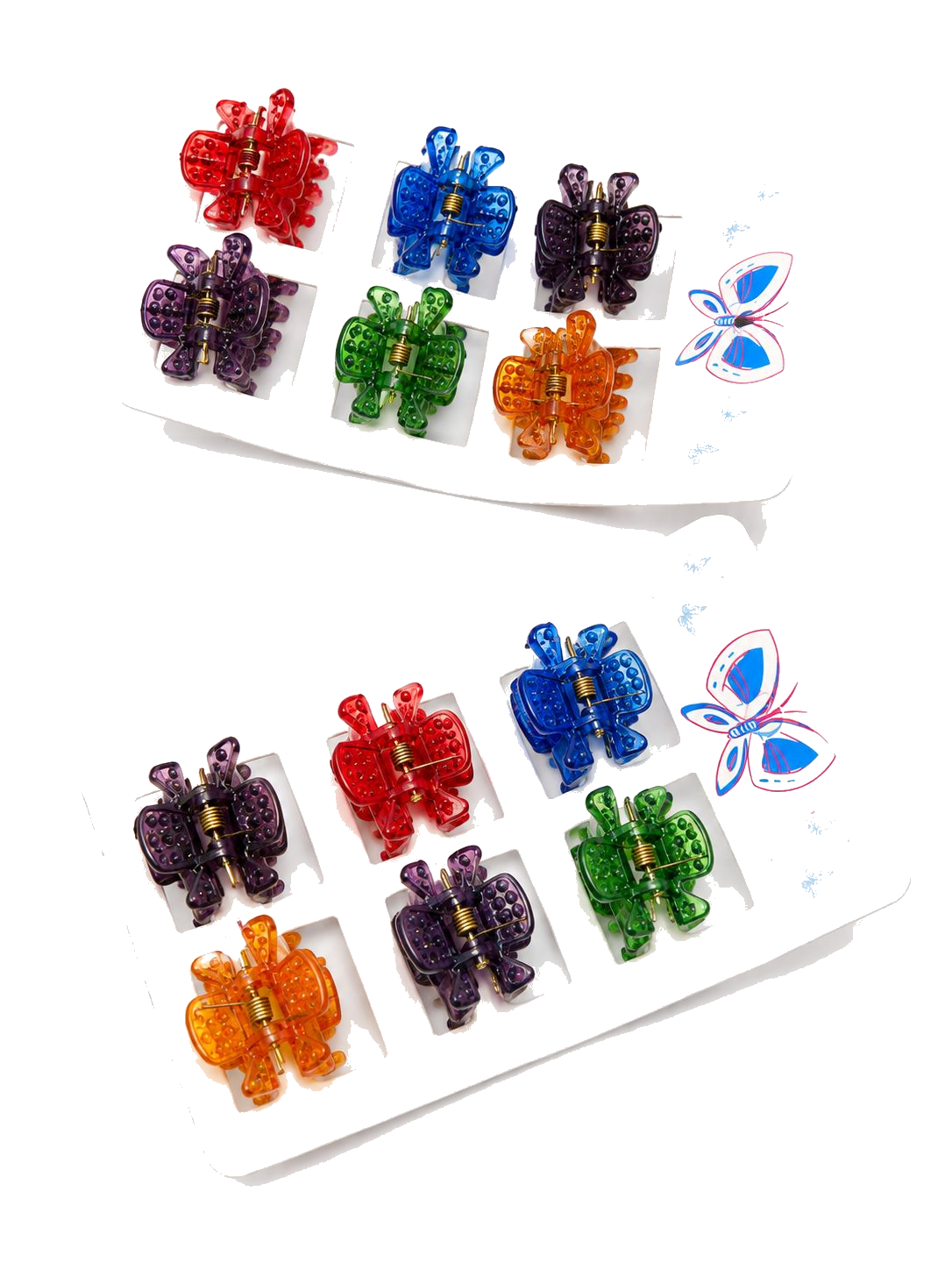 Assorted Butterfly Hair Claw Clips – Display Set video 1