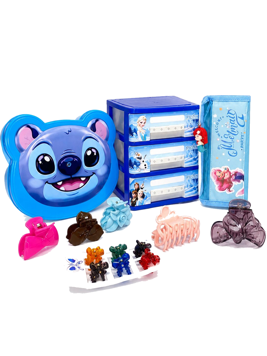 Blue character school accessory bundle