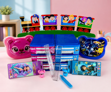Character train school stationery and storage bundle
