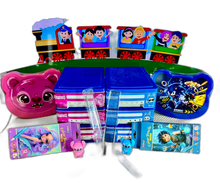 Character train school stationery and storage bundle