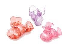 Flower hair claw clips in coral lavender and pink shades