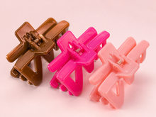 Modern crossed-band hair claw clip set