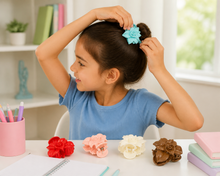 Five-color flower hair claw clip set