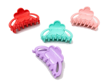 Four-color flower hair claw clip set