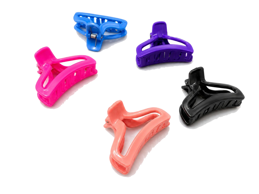 Long rectangular hair claw clips