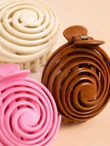 Neutral spiral hair claw clips