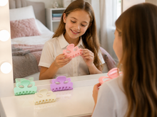 Pastel flower hair claw clips