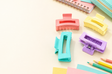 Pastel rounded rectangle hair claw clips