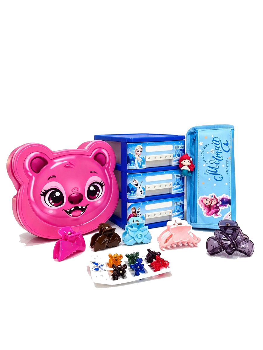 Pink character school accessory bundle