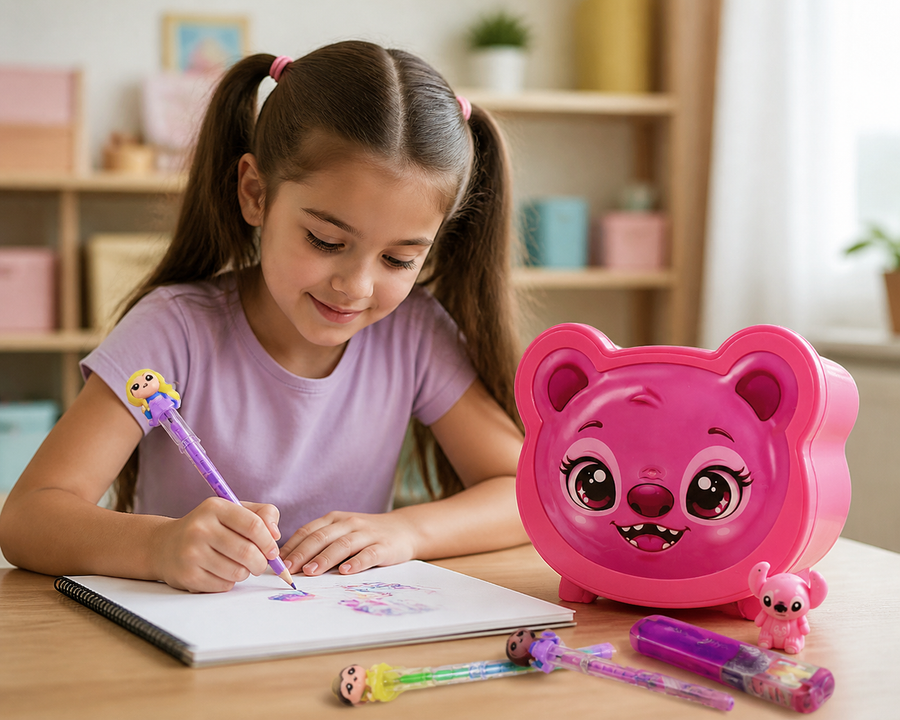Pink mixed character school essentials bundle
