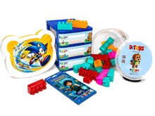 Character cubby building block and pencil bundle
