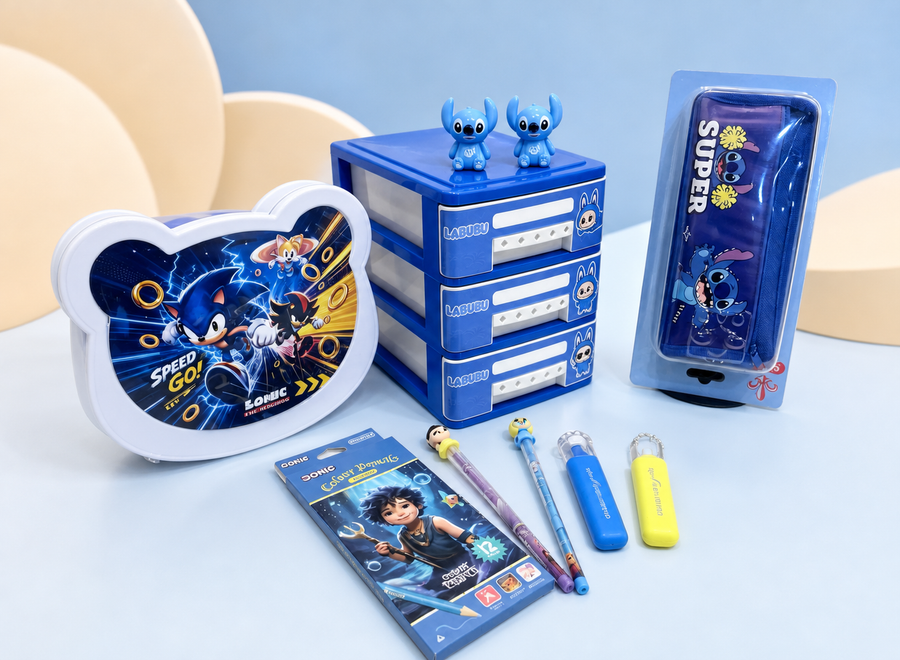 Character school stationery bundle