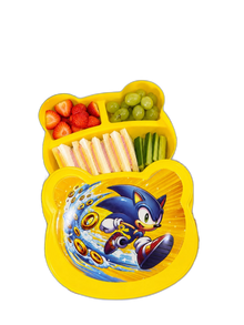 Yellow character lunch box with compartments