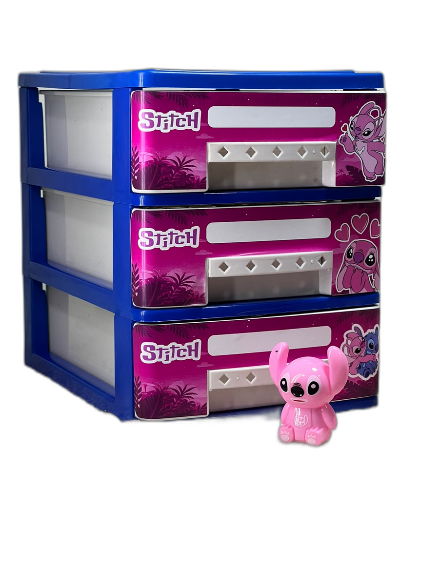 Three-drawer character school desk organizer