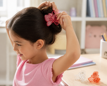 Translucent bow and butterfly hair claw clips