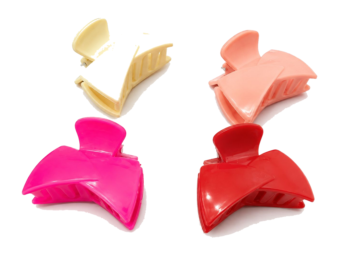 Wide Bow Hair Claw Clips – Set video 1