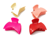 Wide bow hair claw clips